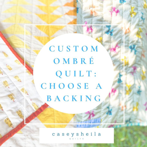 customize a custom baby quilt by choosing a fabric backing