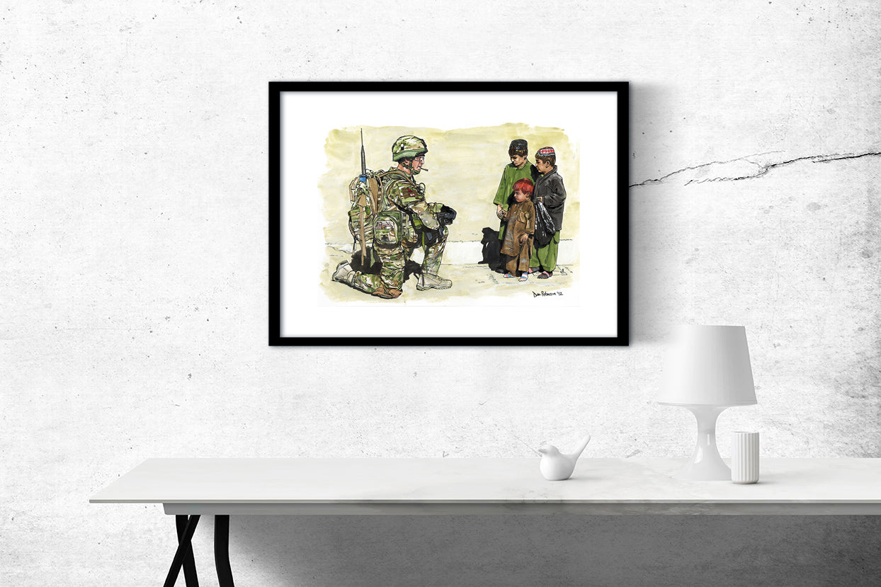 Take A Knee Helmand Afghanistan 25 X 34cm Dan Peterson Art Shop