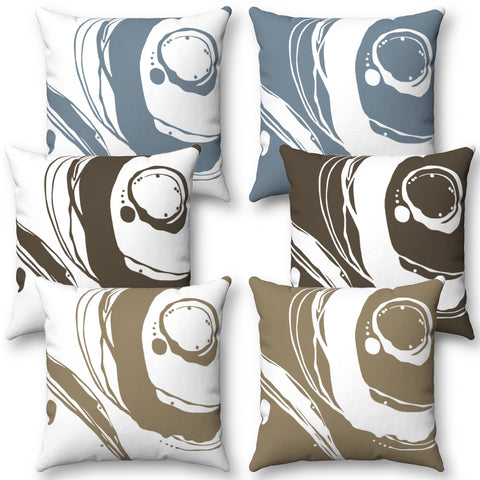 New colorways in Orbit designer pillows by Krystii Melaine