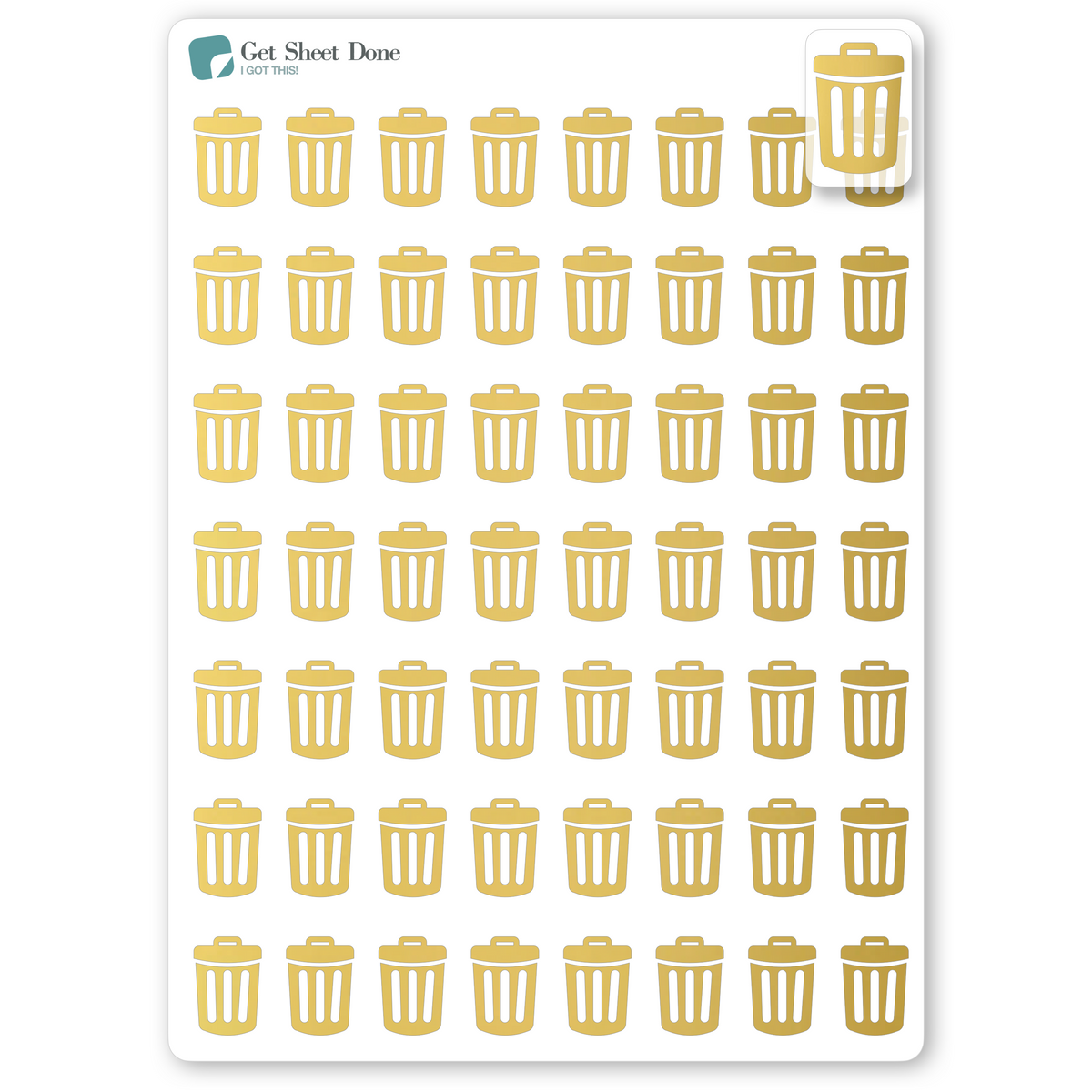 Trash Day Stickers - Chore Reminder Stickers - ToDo Planner Stickers – Get  Sheet Done
