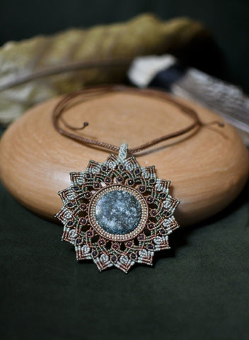 Handmade Infinity Copper Macrame Necklace bracelet Mother Sierra