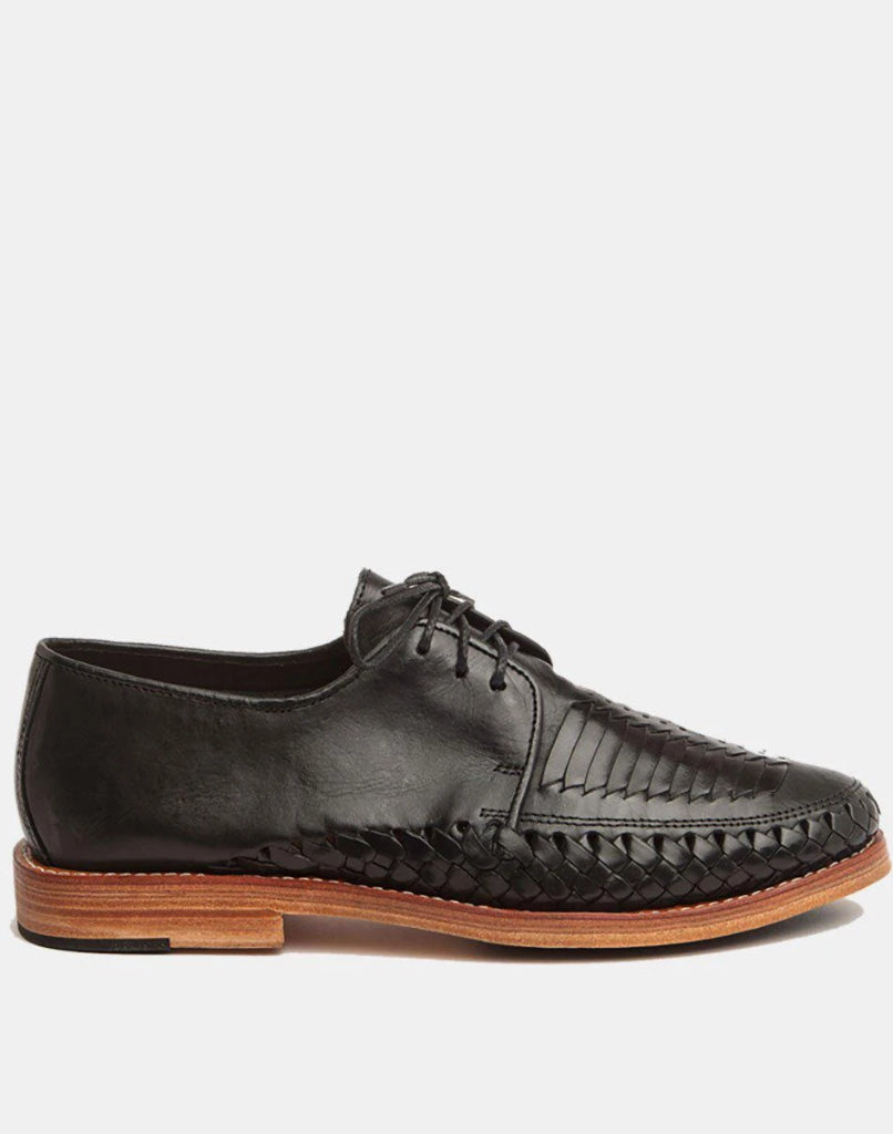 Zapata Black Men's Leather Shoes at 