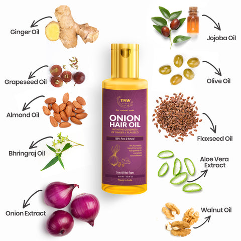 Onion Oil Benefits of Onion Oil For Faster Hair Growth  Overall Heal   The Natural Wash