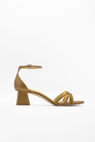 golden braided sandal