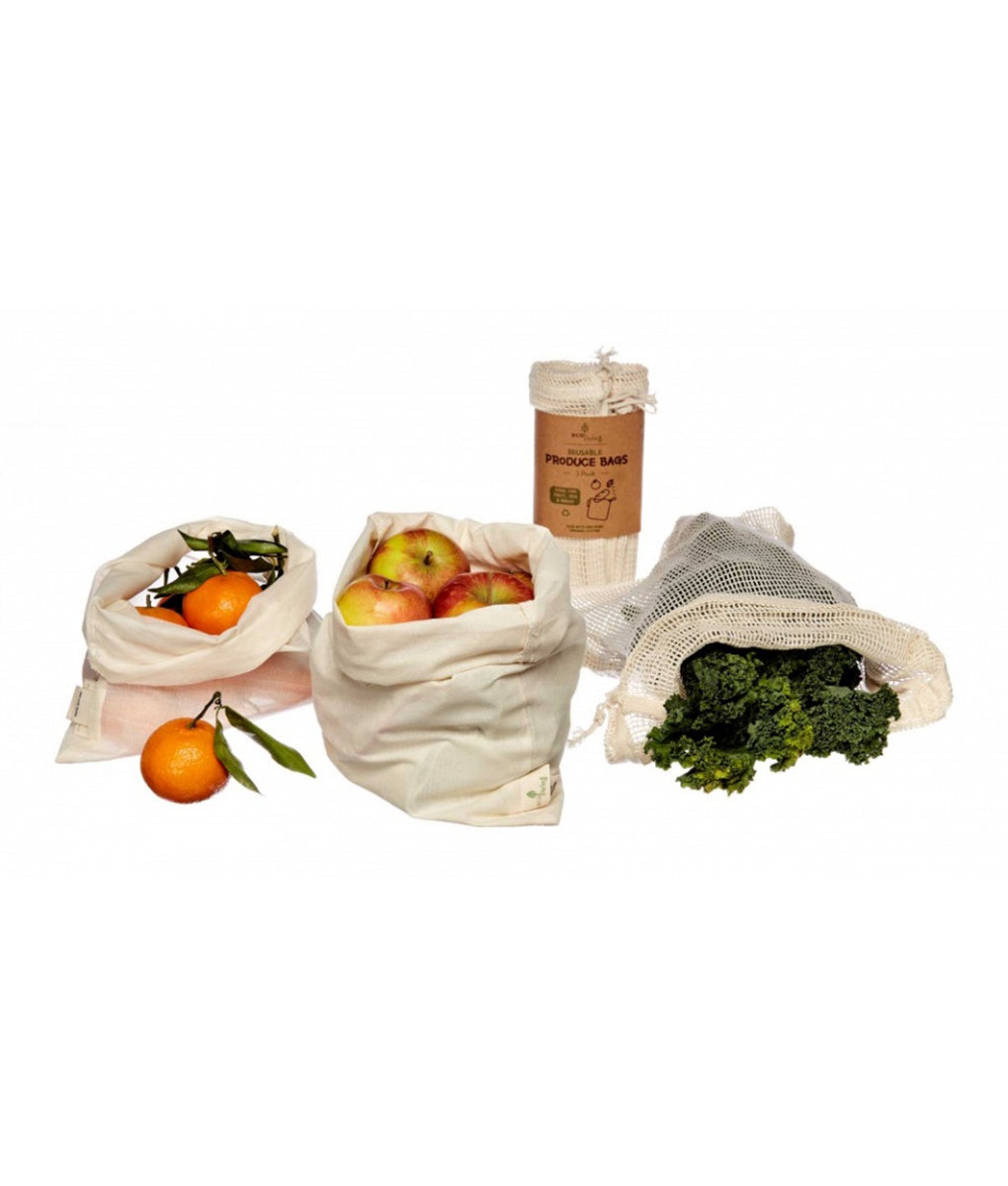Eco Living Organic Bread & Produce Bag - x3 Pack