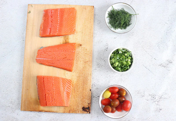 Wild sockeye salmon fillets