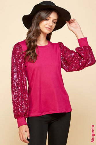 Umgee Swiss Dot Top with Smocked Detail in Dusty Rose FINAL SALE