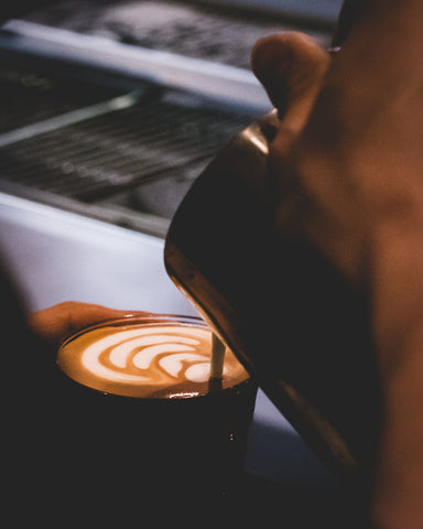 gabriel coffee latte art pouring