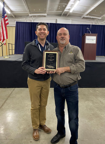 Organilock's Scott Laskowski and Tyson Foods' Mauricio w/award