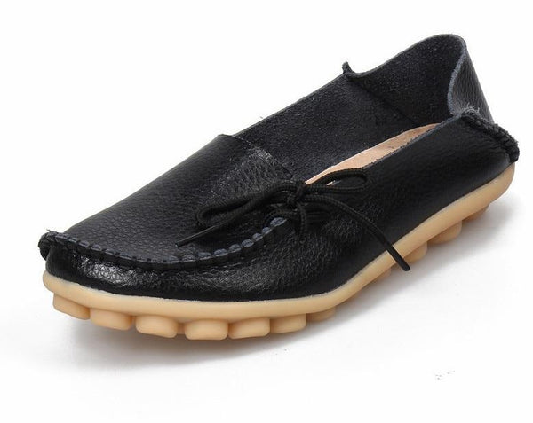 Genuine Leather Shoes For Mommy And Daughter Color Black - 4nbabylove