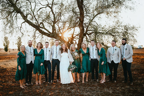 Green Bridal Party