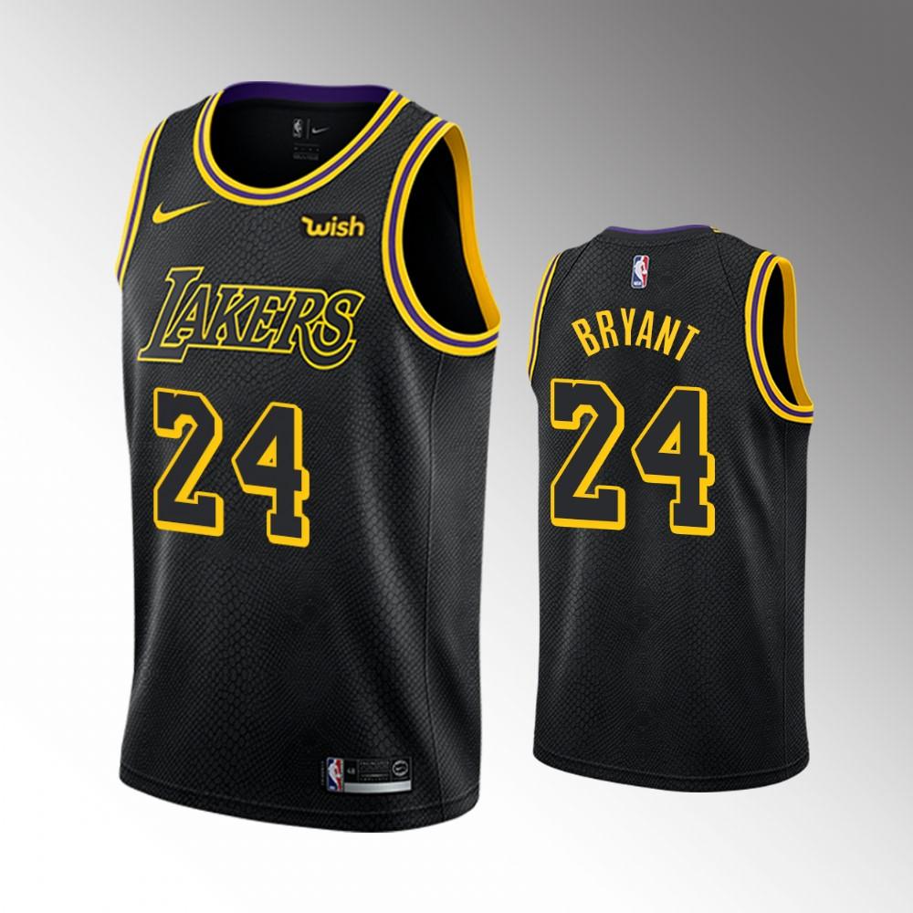 lakers black yellow jersey