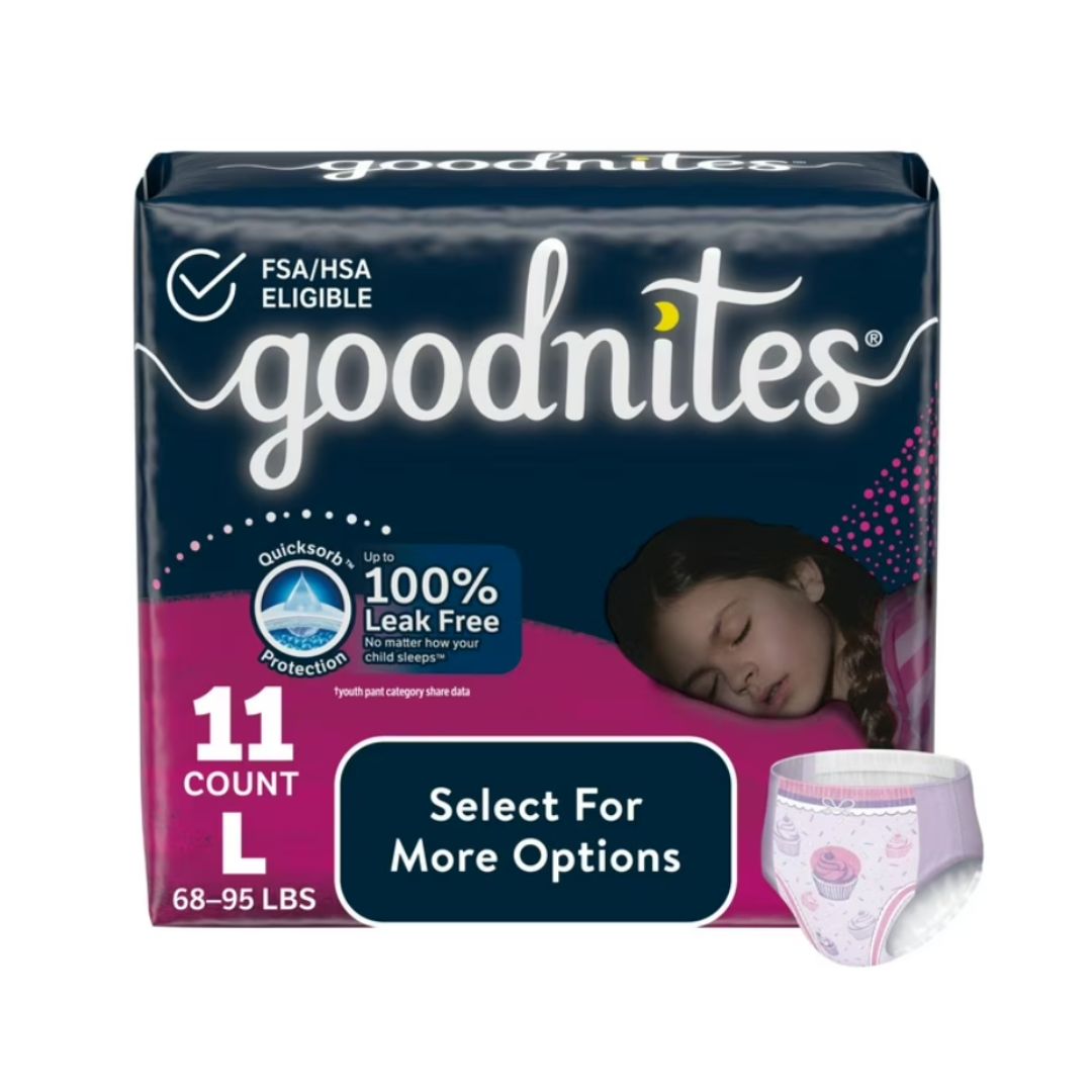 GOODNITES UNDERPANTS GIRL L 4 X 11PC/CS