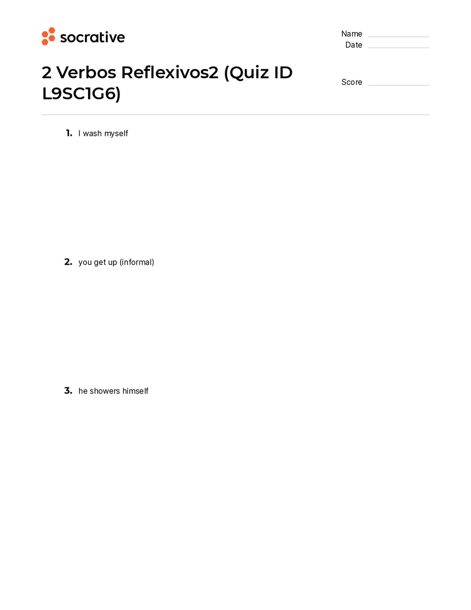 2 Verbos Reflexivos2 – Quiz Shop