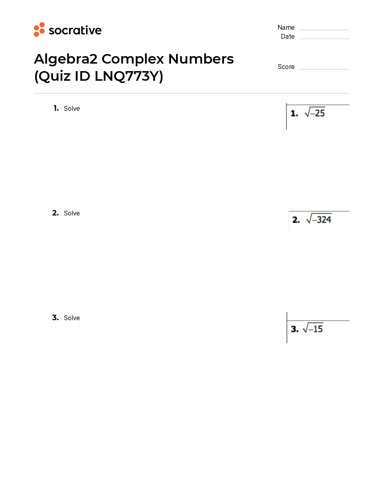 algebra 2 complex numbers help