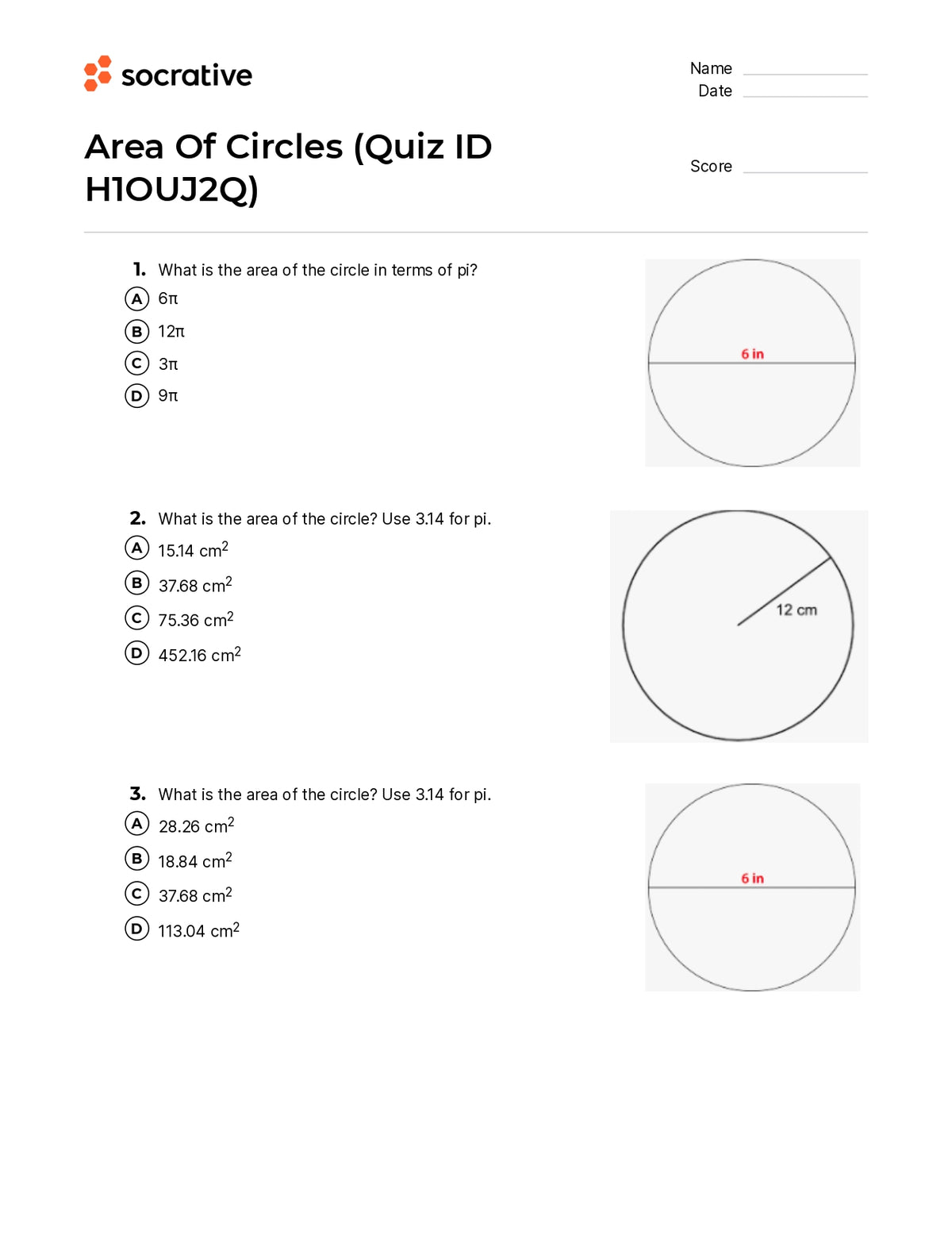 area-of-circles-quiz-shop