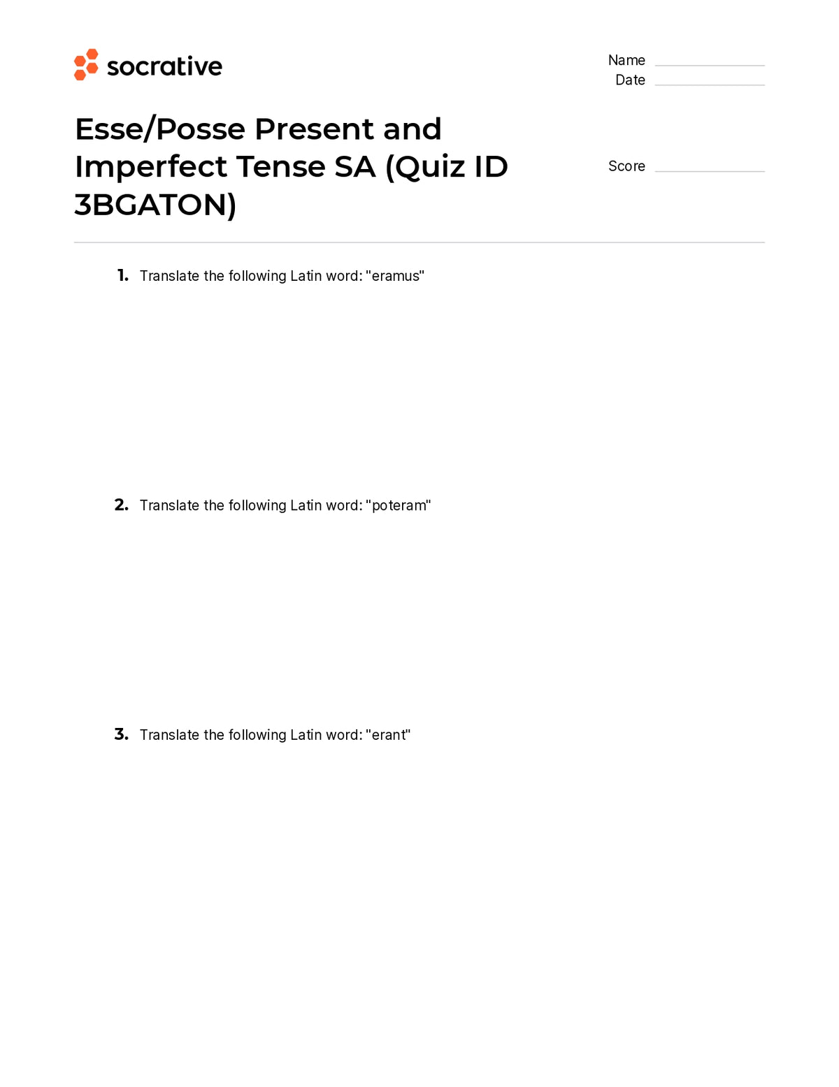 Imperfect Tense Chapter 5 Worksheet