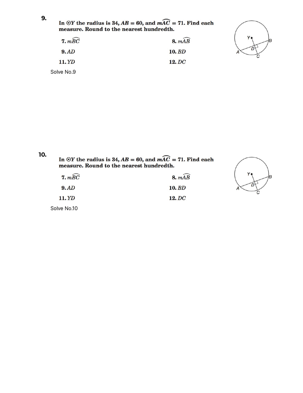 Geometry Arcs And Chords – Quiz Shop