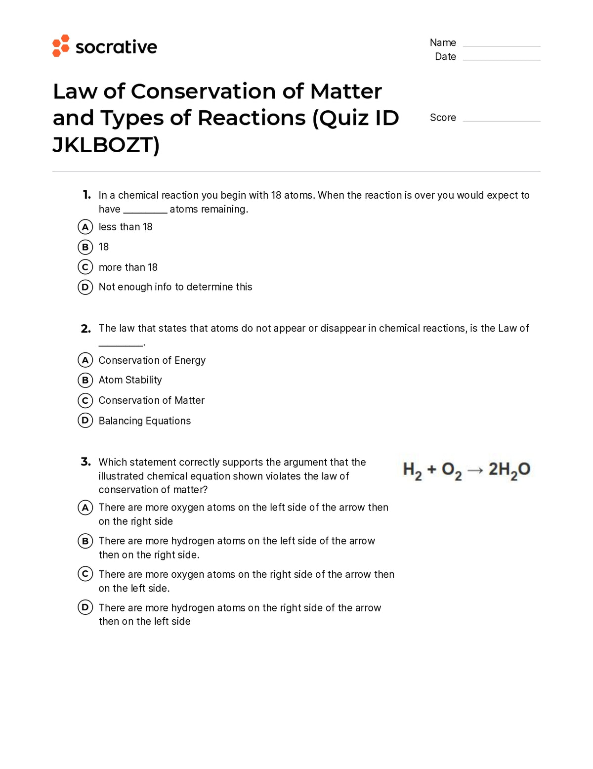 law-of-conservation-of-matter-and-types-of-reactions-quiz-shop