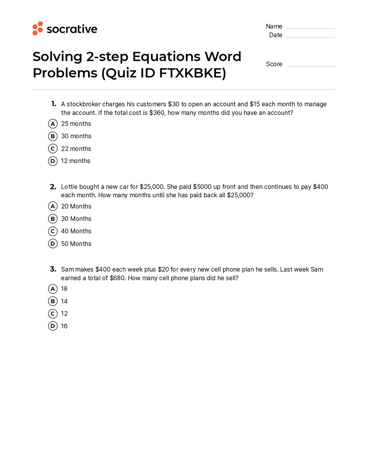 finding x word problems