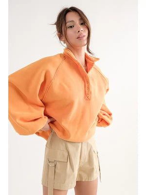 GBO Oversized Henley Pullover - the Clandestine Underground