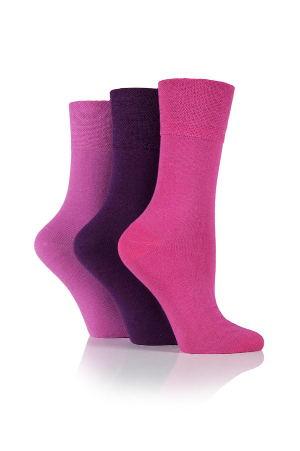 Ladies Gentle Grip Socks (3 Pair Pack) - Care Clothing
