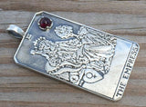Empress Tarot Card Pendant .925 Sterling Silver Made in the USA