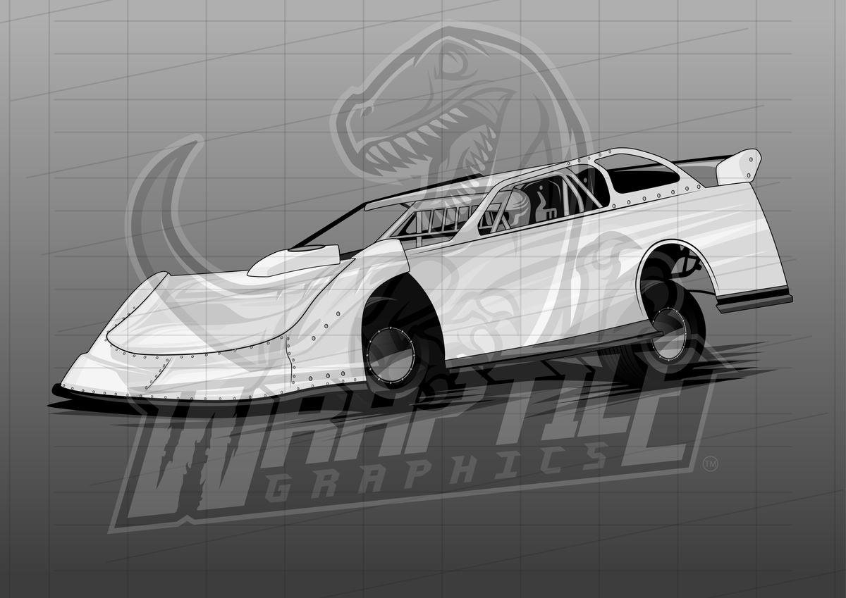 Dirt Late Model Illustration 3 – Wraptile Shop