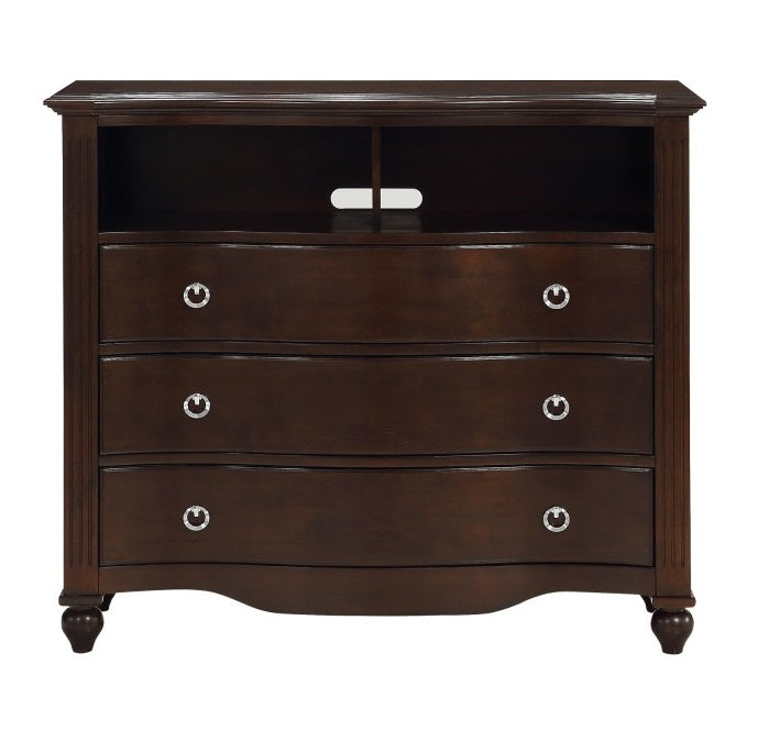 Homelegance Meghan 3 Drawer Media Chest in Espresso 2058C-11