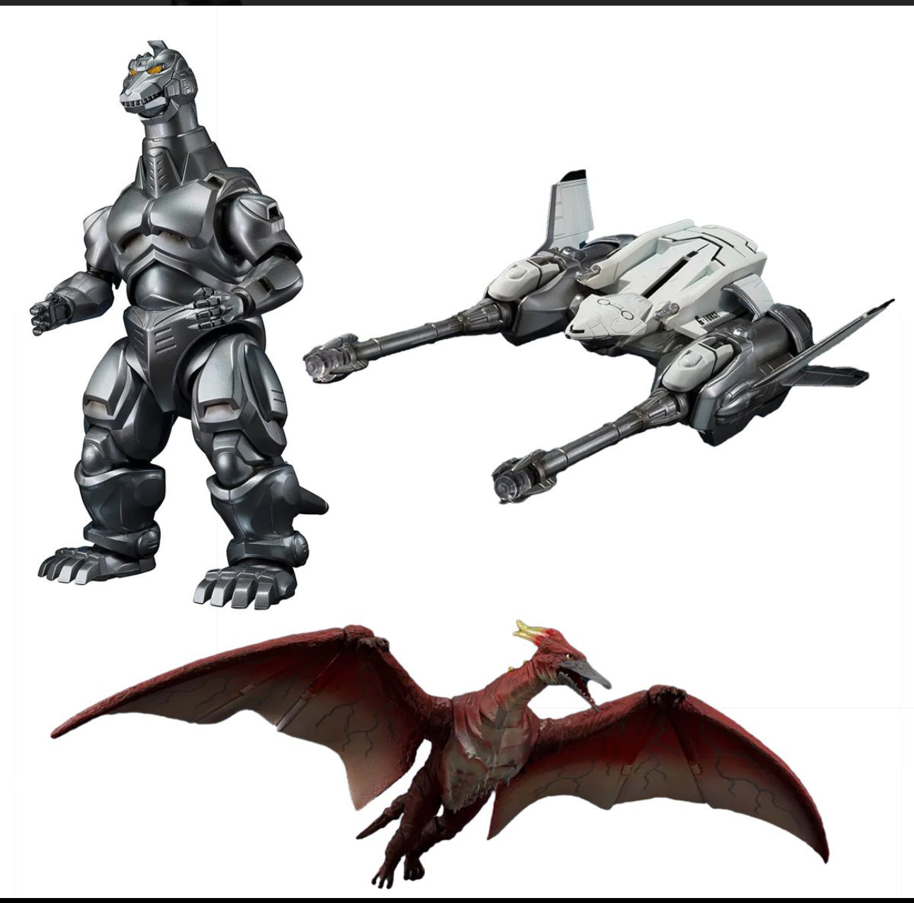Godzilla vs. Mechagodzilla, Garuda, and Fire Rodan Makuhari Decisive Battle Version S.H.MonsterArts Action Figure