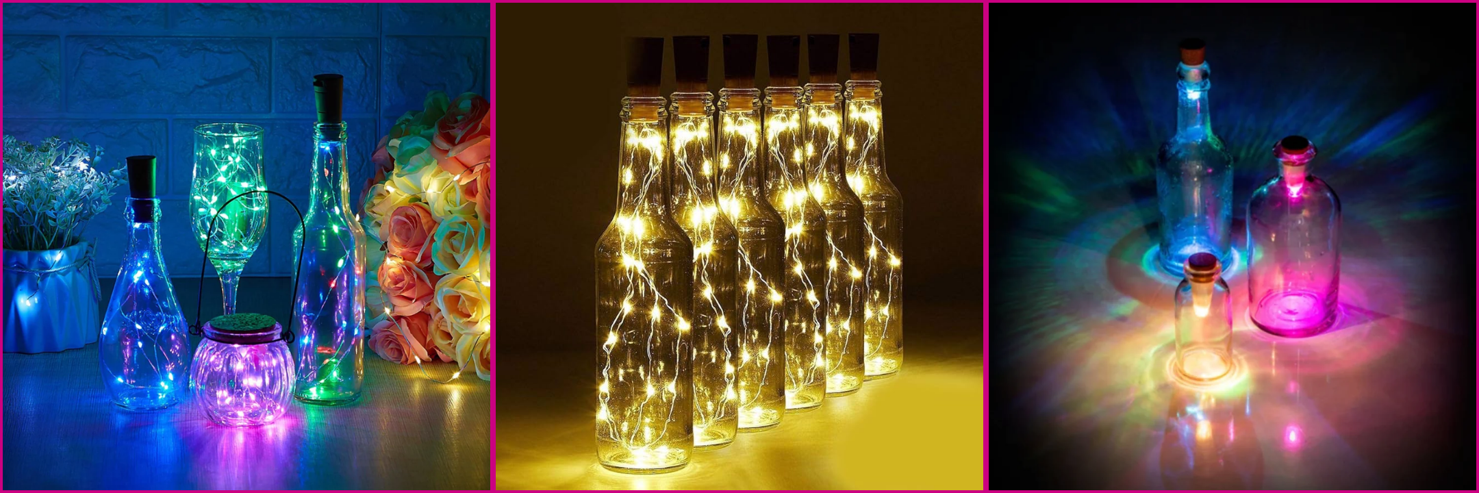 Wine bottle cork led light for Diwali decoration