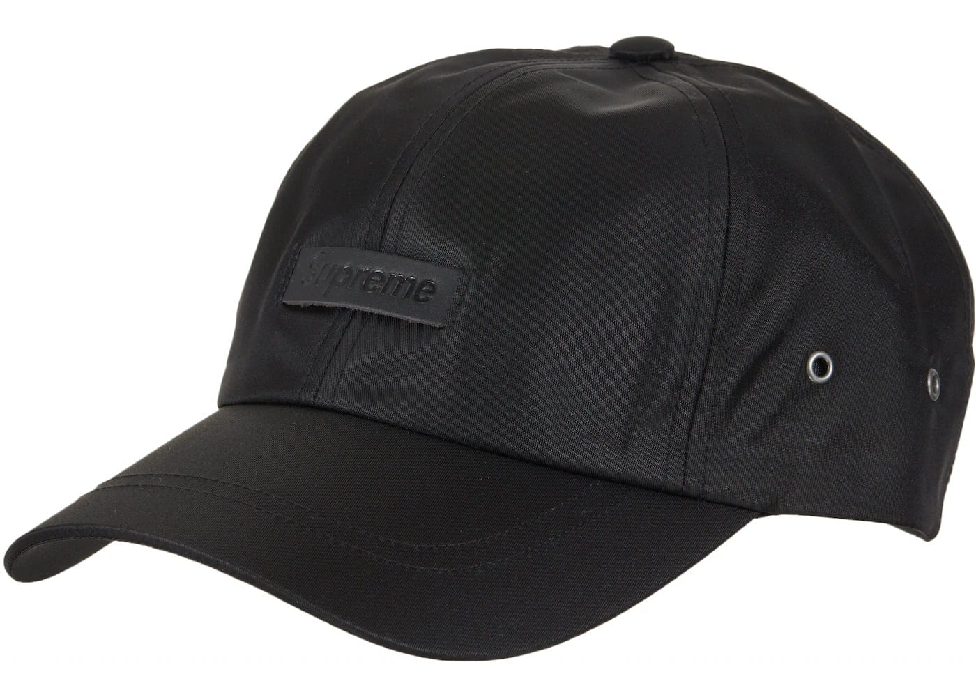 Supreme Leather Patch 6-Panel Black