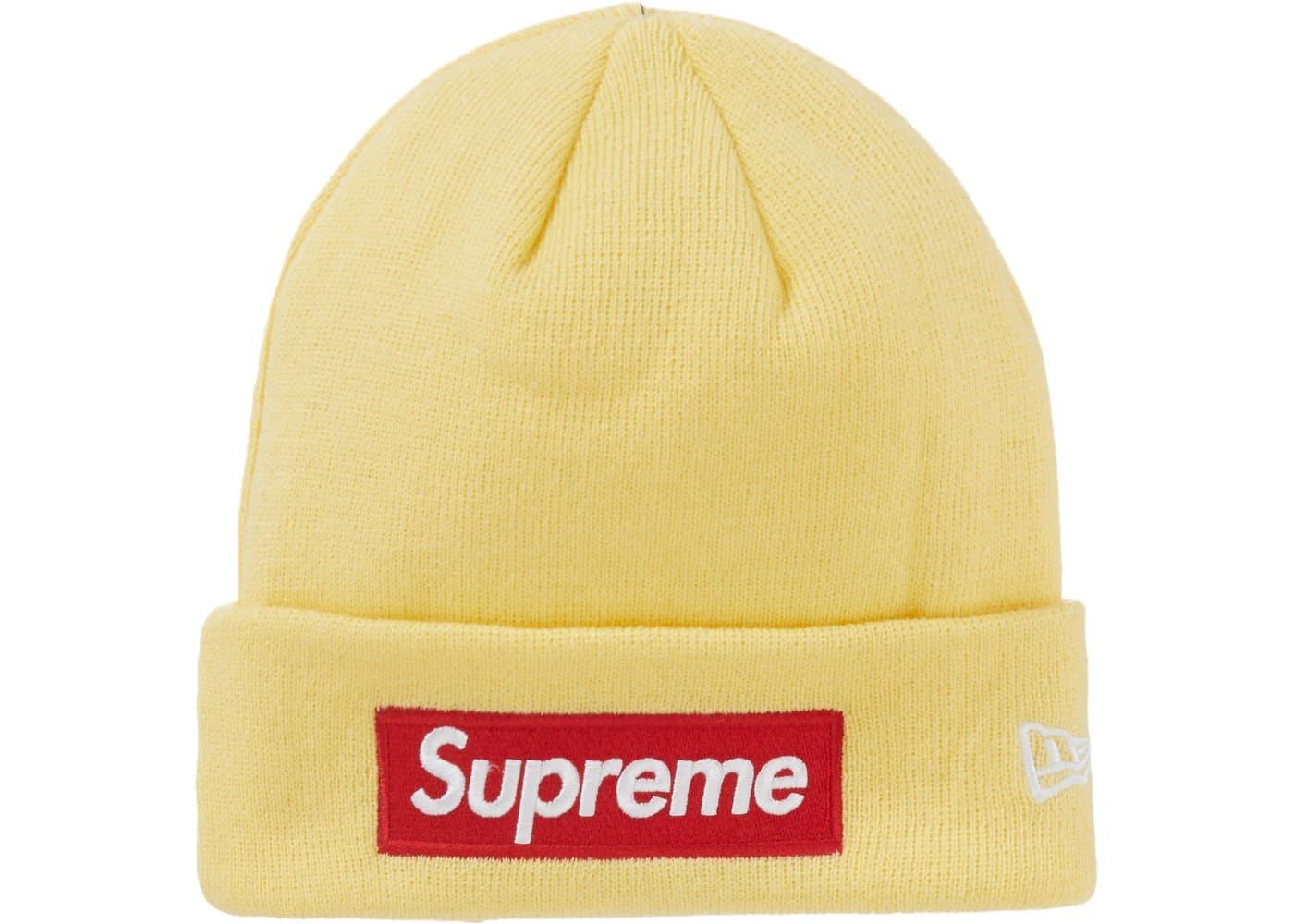 Supreme New Era Box Logo Beanie (FW22) Pale Yellow – YankeeKicks