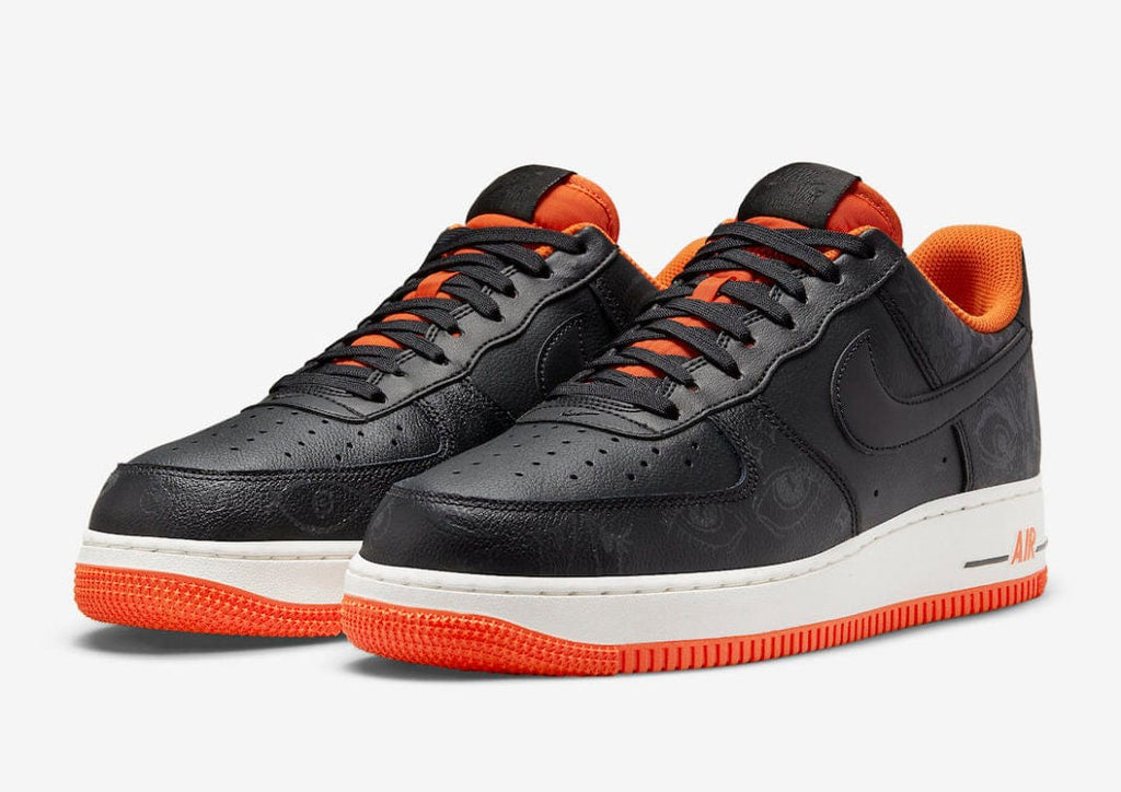  Nike Mens Air Force 1 Low CU8067 800 Orange Skeleton - Size  4.5