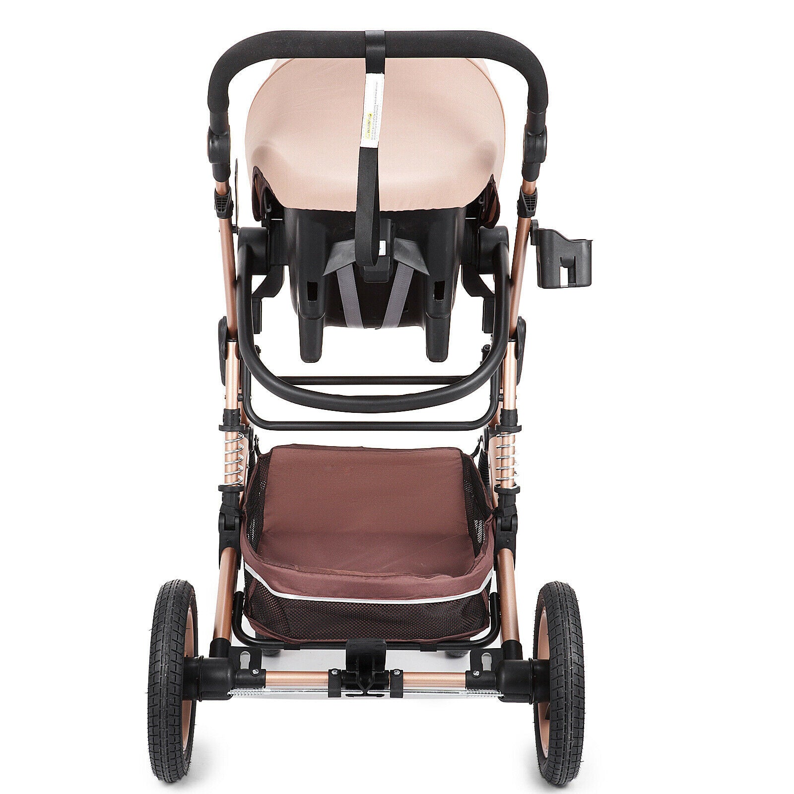 travel system stroller with rubber wheels