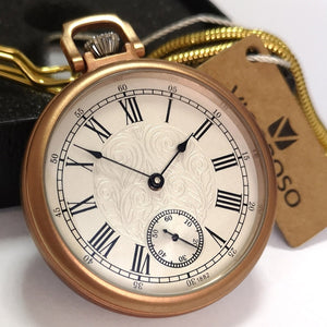 Montre à gousset 1900, boitier rose doré, mouvement mécanique à remontage manuel Ma montre à gousset