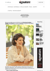 Signature Magazine - Lana Al Kamal Jewelry