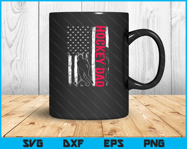 Download 4th of July US Flag Hockey Dad Gift For Father's Day SVG ...