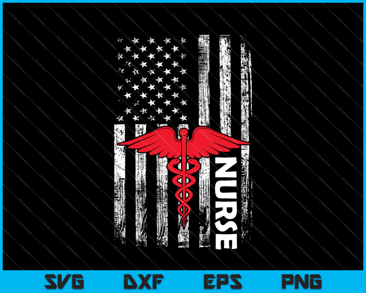 Download American Flag Nurse Shirt Design - USA Nurses SVG PNG ...