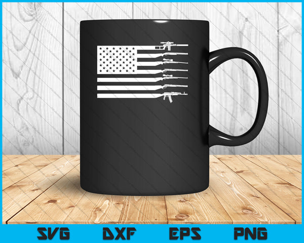 Download American Flag made with Guns SVG PNG Printable Files ...