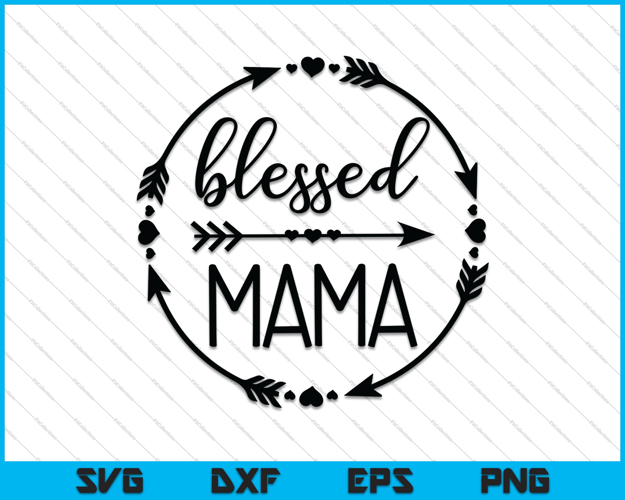 Download Blessed Mama SVG PNG Cutting Printable Files - creativeusart
