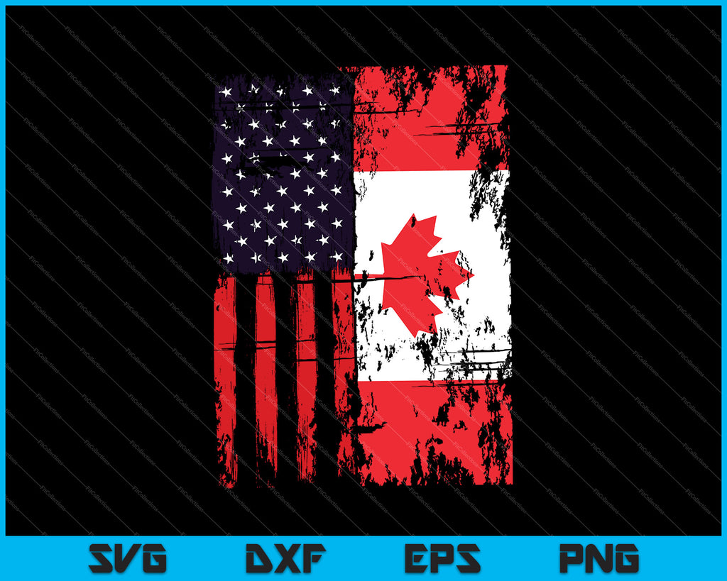 Download Canadian American Shirt USA Canada Flag 4th of July SVG ...