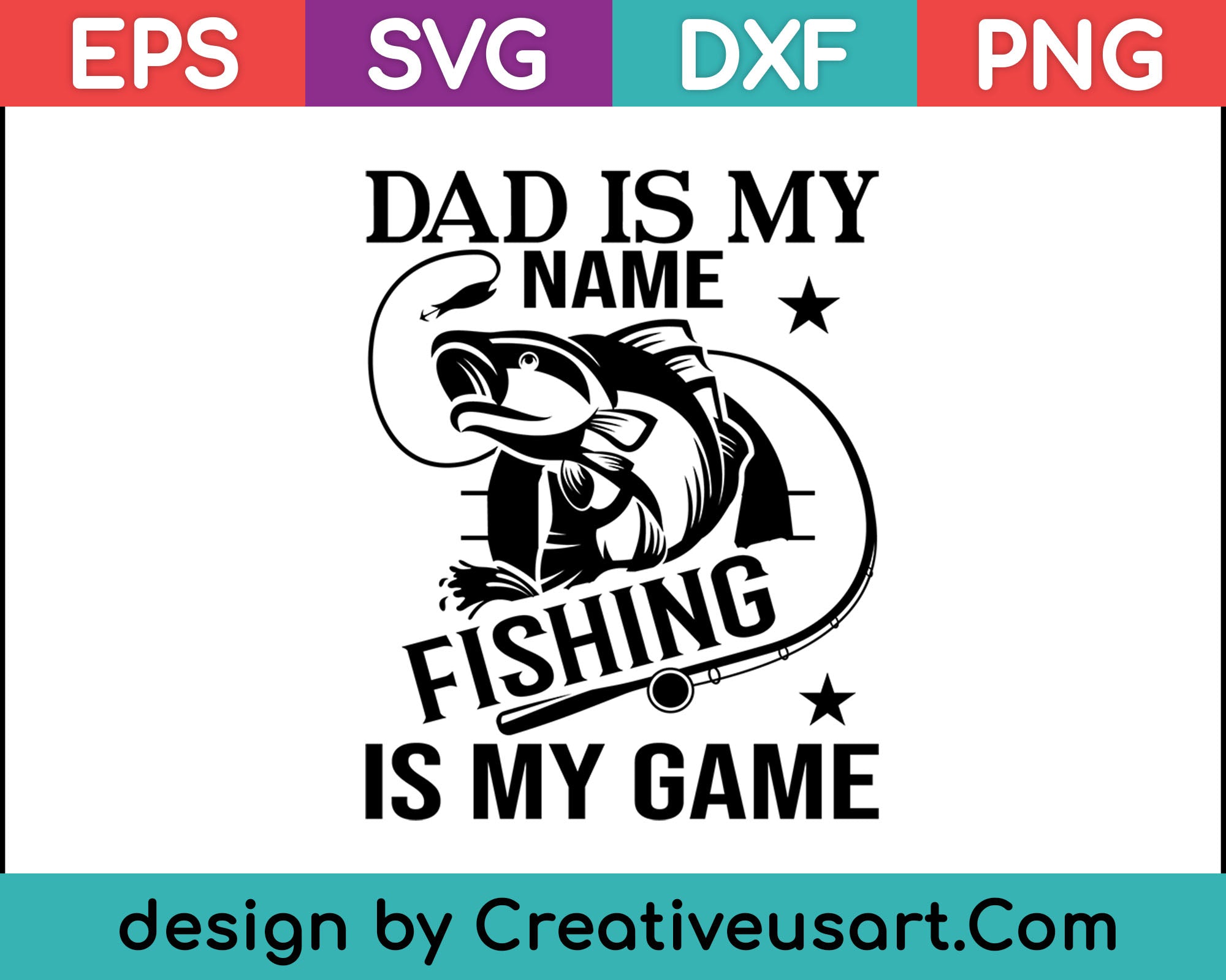 Dad Is Fishing Is My Game T-shirt Father's Day Gifts SVG ...