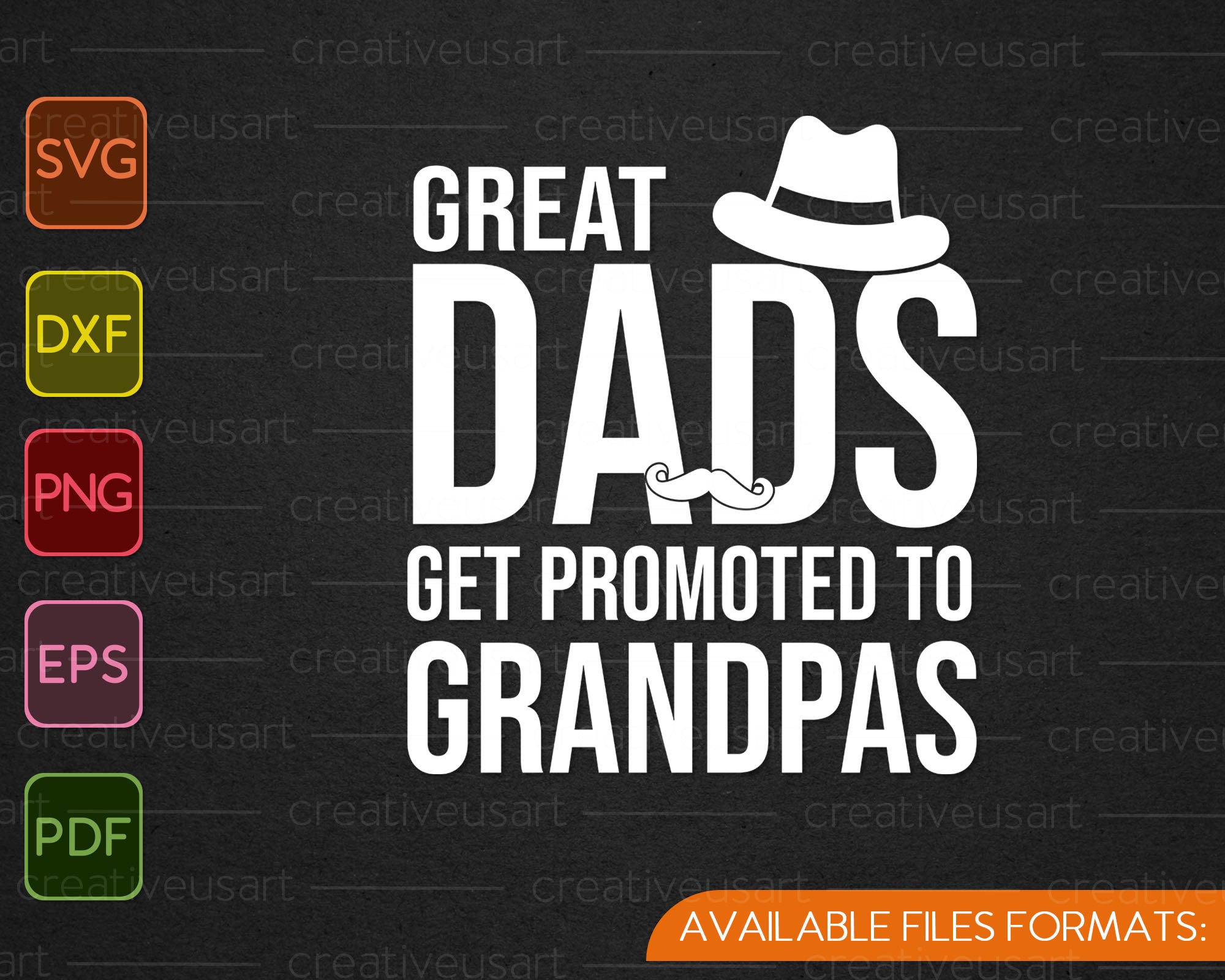 Great Dads Get Promoted To Grandpas Svg Png Printable Files Creativeusart