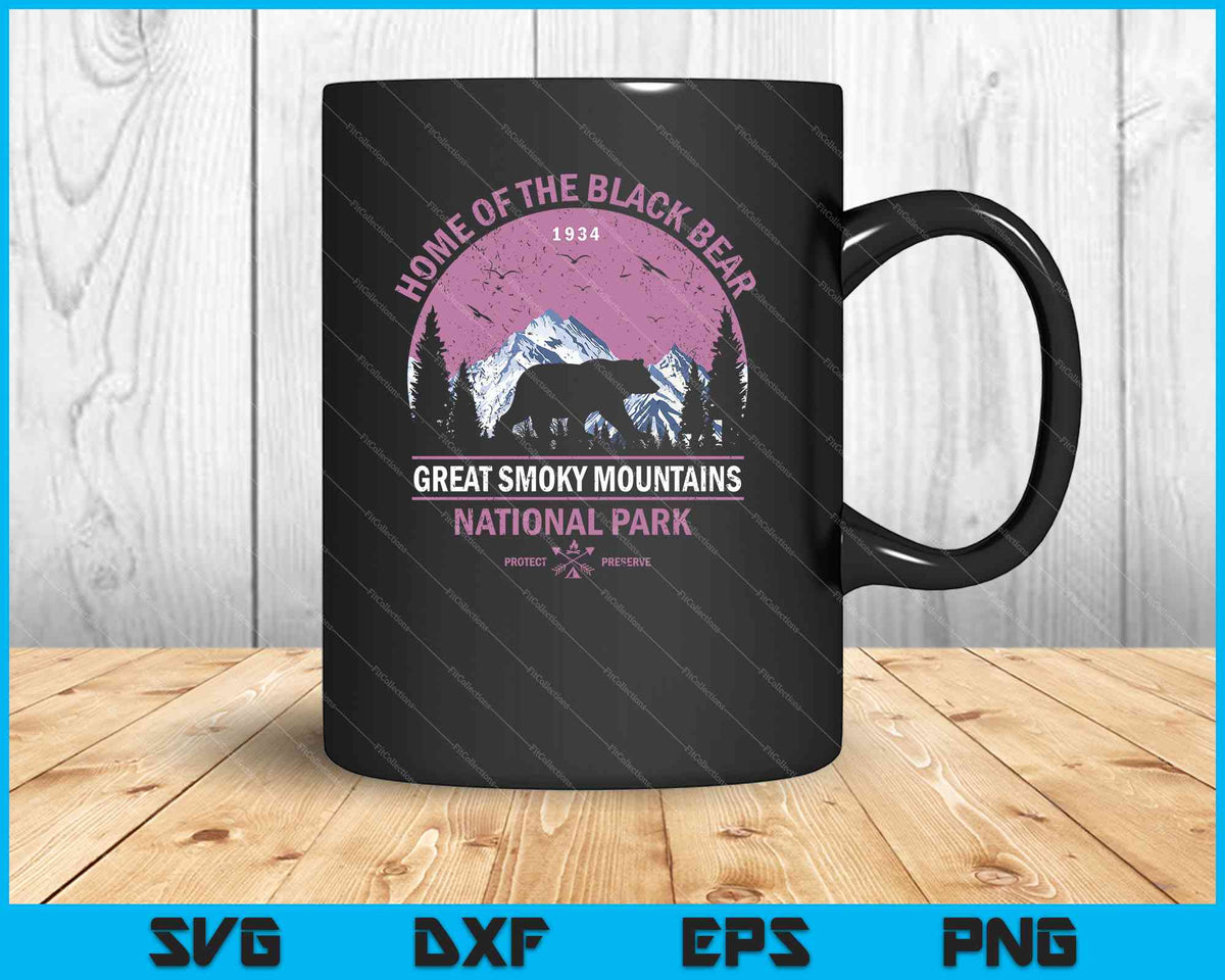 Download Great Smoky Mountains National Park Home of Black Bear SVG ...