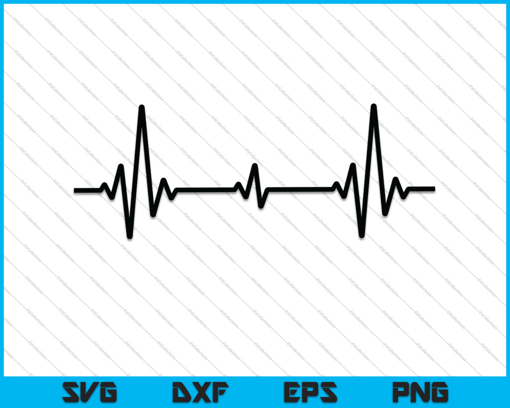 Download Heartbeat SVG PNG Cutting Printable Files - creativeusart