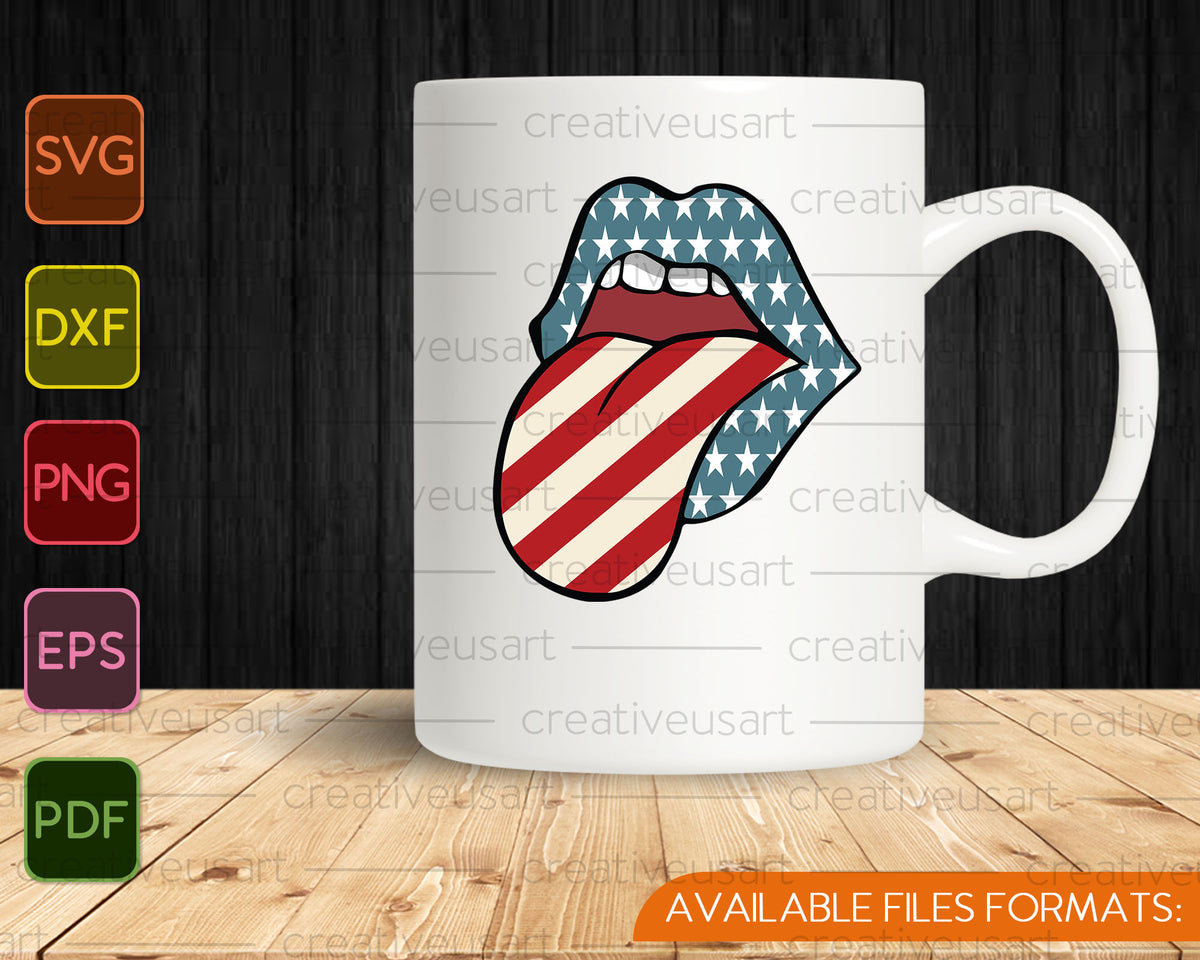 Free Free American Flag Tongue Svg 645 SVG PNG EPS DXF File