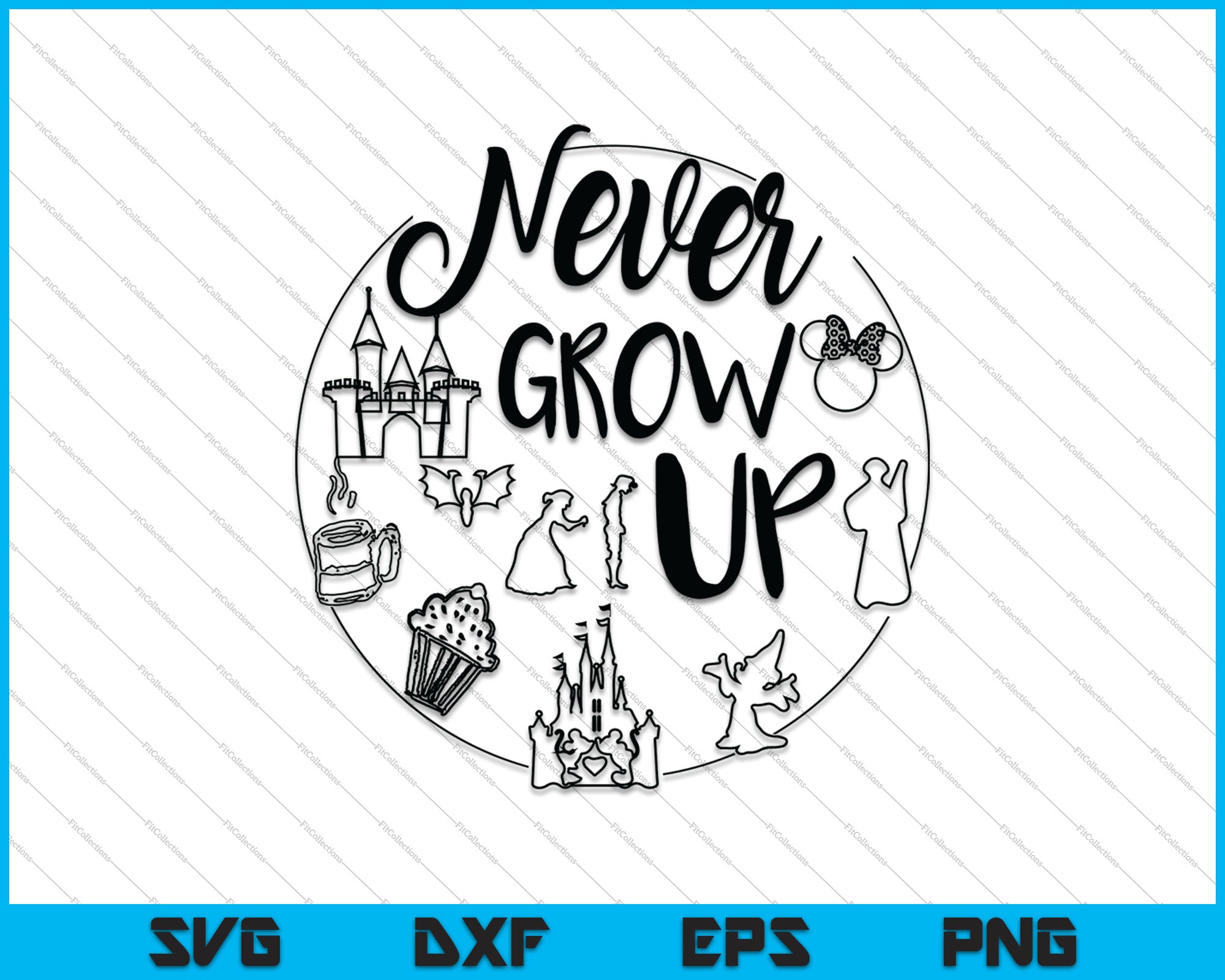 Download Never grow up PNG, Disney trip shirt design SVG cut file ...
