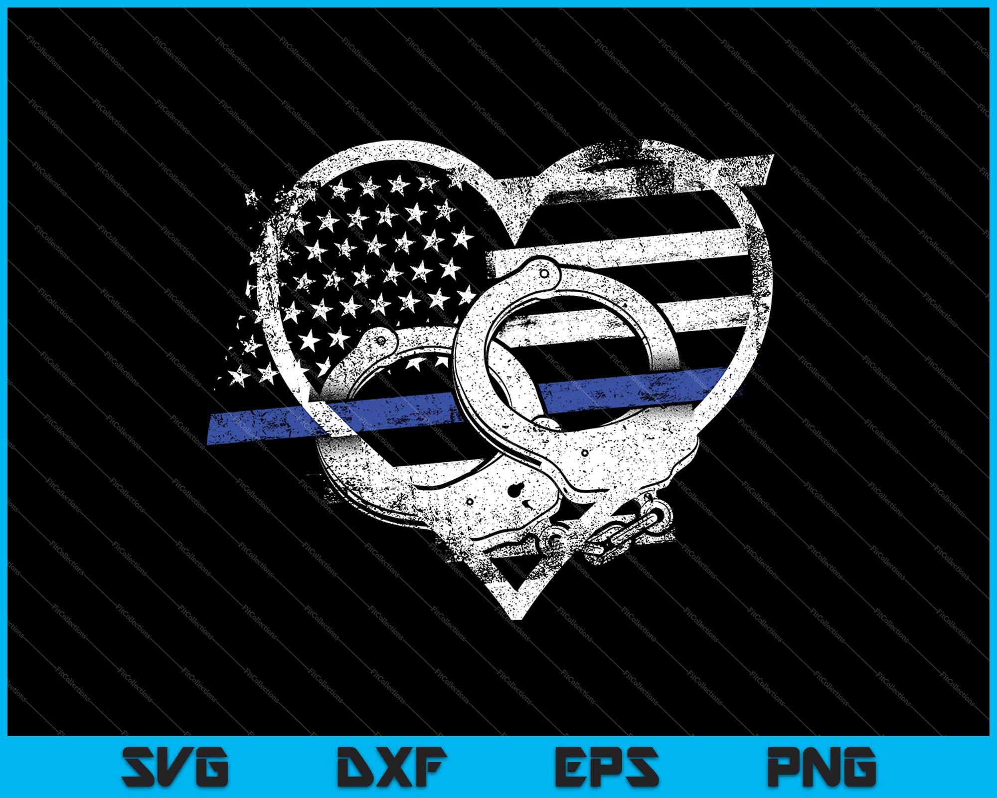 Download Free Svg Police Daughter Heart Thin Blue Line File For Cricut