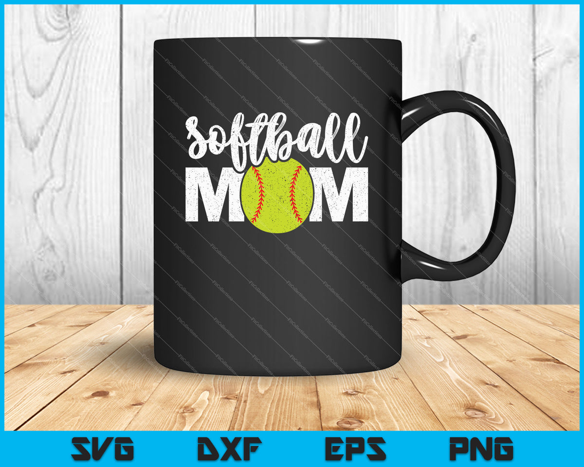 Download Softball Mom SVG PNG Cutting Printable Files - creativeusart